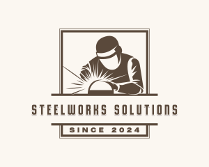 Welding Fabrication Welder logo design