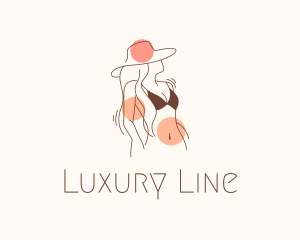 Bikini Fashion Hat  logo design