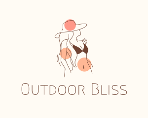 Bikini Fashion Hat  logo design