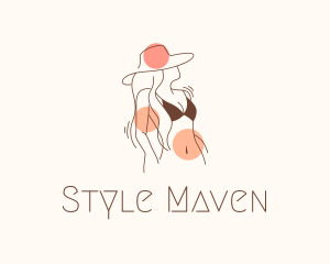 Bikini Fashion Hat  logo design