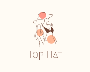 Bikini Fashion Hat  logo design