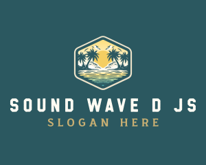 Beach Resort Travel logo design