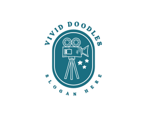 Doodle Cinema Camera logo design