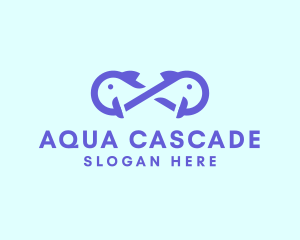 Infinity Aqua Fish  logo design