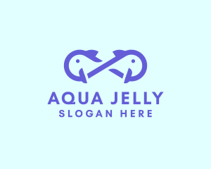 Infinity Aqua Fish  logo design