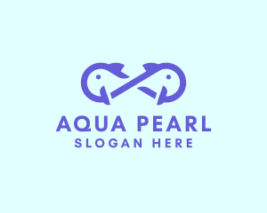 Infinity Aqua Fish  logo design