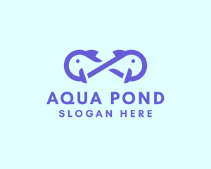 Infinity Aqua Fish  logo design