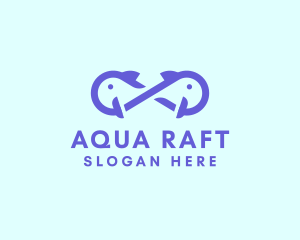 Infinity Aqua Fish  logo design