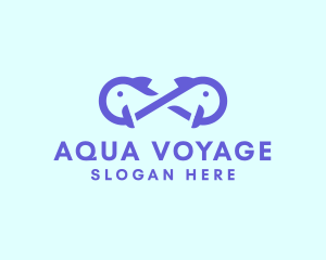 Infinity Aqua Fish  logo design