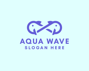 Infinity Aqua Fish  logo design