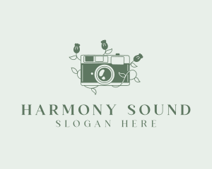 Photographer Floral Camera Logo