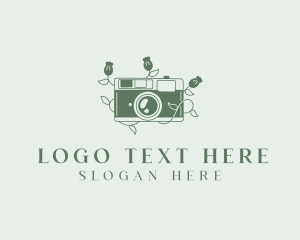 Camera - Photographer Floral Camera logo design