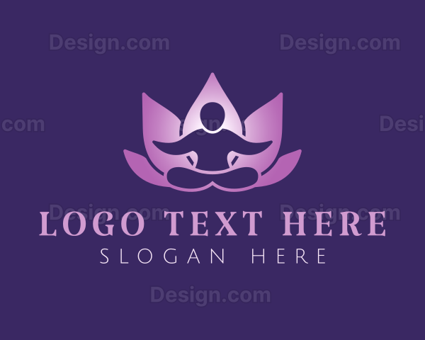 Yoga Human Lotus Logo