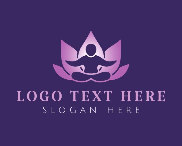 Yoga Human Lotus  logo