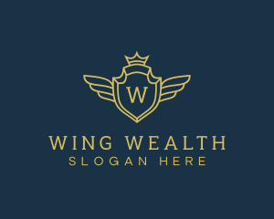 Royal Shield Wings logo design