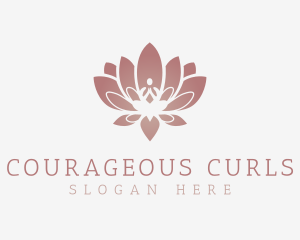 Calm Lotus Sitting Pose Logo