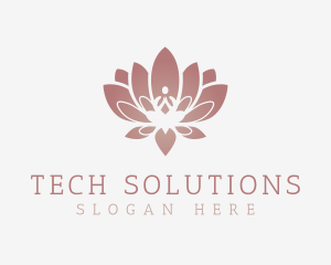 Calm Lotus Sitting Pose Logo