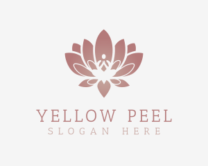 Calm Lotus Sitting Pose Logo