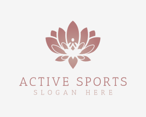 Calm Lotus Sitting Pose logo