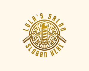 Salon Razor Barbershop logo design