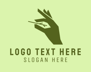 Landscaping Gardener Hand Logo