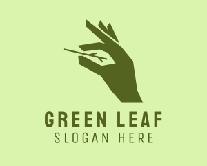 Landscaping Gardener Hand logo