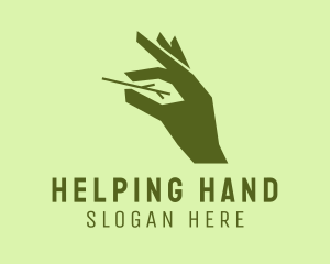 Landscaping Gardener Hand logo