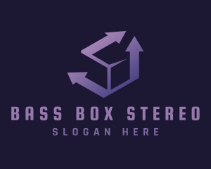 Purple Arrow Box logo design