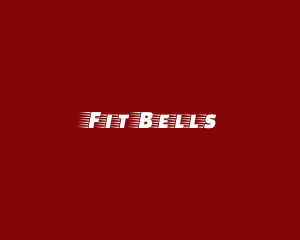 Red Fast & Fitness Text Font logo design