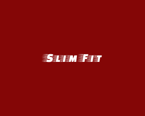 Red Fast & Fitness Text Font logo