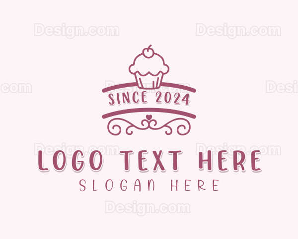 Cupcake Baking Patisserie Logo