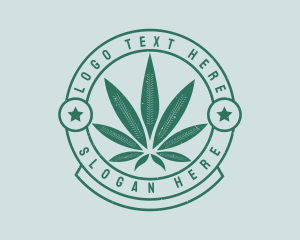 Cannabis Weed Badge logo