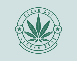 Cannabis Weed Badge Logo