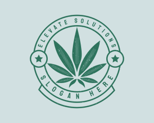 Cannabis Weed Badge logo