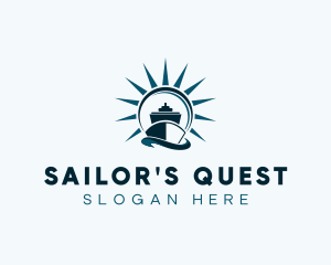 Sun Cruise Ship logo design