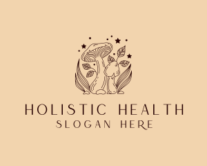 Organic Holistic Mushroom logo design