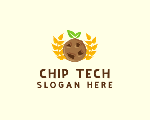 Wheat Choco Chip Cookie logo design