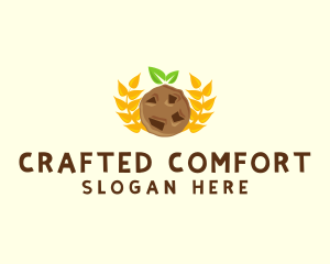 Wheat Choco Chip Cookie logo design