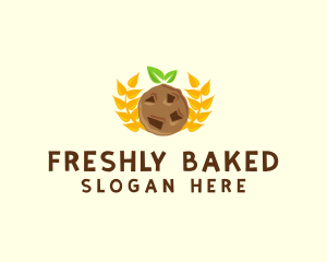 Wheat Choco Chip Cookie logo design