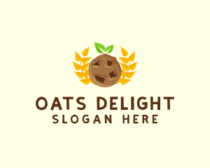 Wheat Choco Chip Cookie logo design