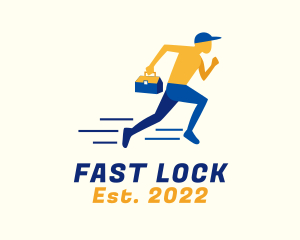 Fast Running Handyman logo design