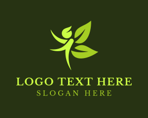 Natural Human Leaf logo