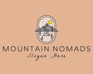 Mountain Campsite Nature logo design