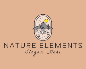 Mountain Campsite Nature logo design