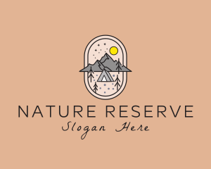 Mountain Campsite Nature logo design