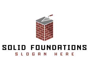 Masonry Trowel Bricks Builder logo design