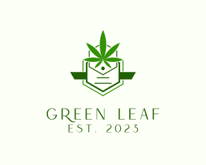 Organic Marijuana Cannabis logo design