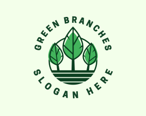 Green Leaf Nature logo design