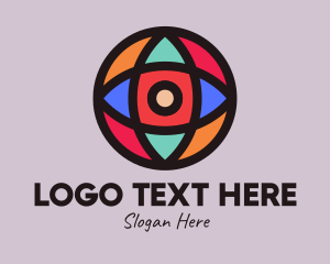 Circular - Multicolor Globe Mosaic logo design