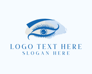 Woman Beauty Eyelash Logo